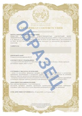 Образец Сертификат СТО 01.064.00220722.2-2020 Кунгур Сертификат СТО 01.064.00220722.2-2020 